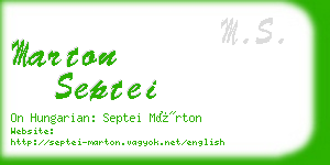 marton septei business card